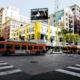 cleaning public transportation facilities with a pressure washer